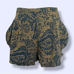 Free People Paisley Sayulita Pull On Chino Shorts